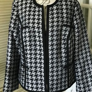 Houndstooth checked jacket
